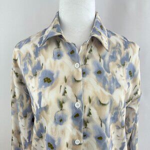 Dazy Soft Watercolor Floral Blouse – Women’s Small S
